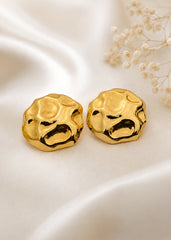 Molten Gold-Tone Sculpted Earring