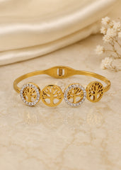 Tree of Life Crystal Accent Bracelet