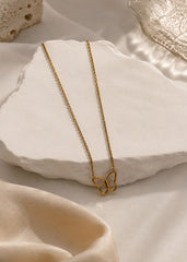 Minimal Butterfly Pendant Necklace for Women