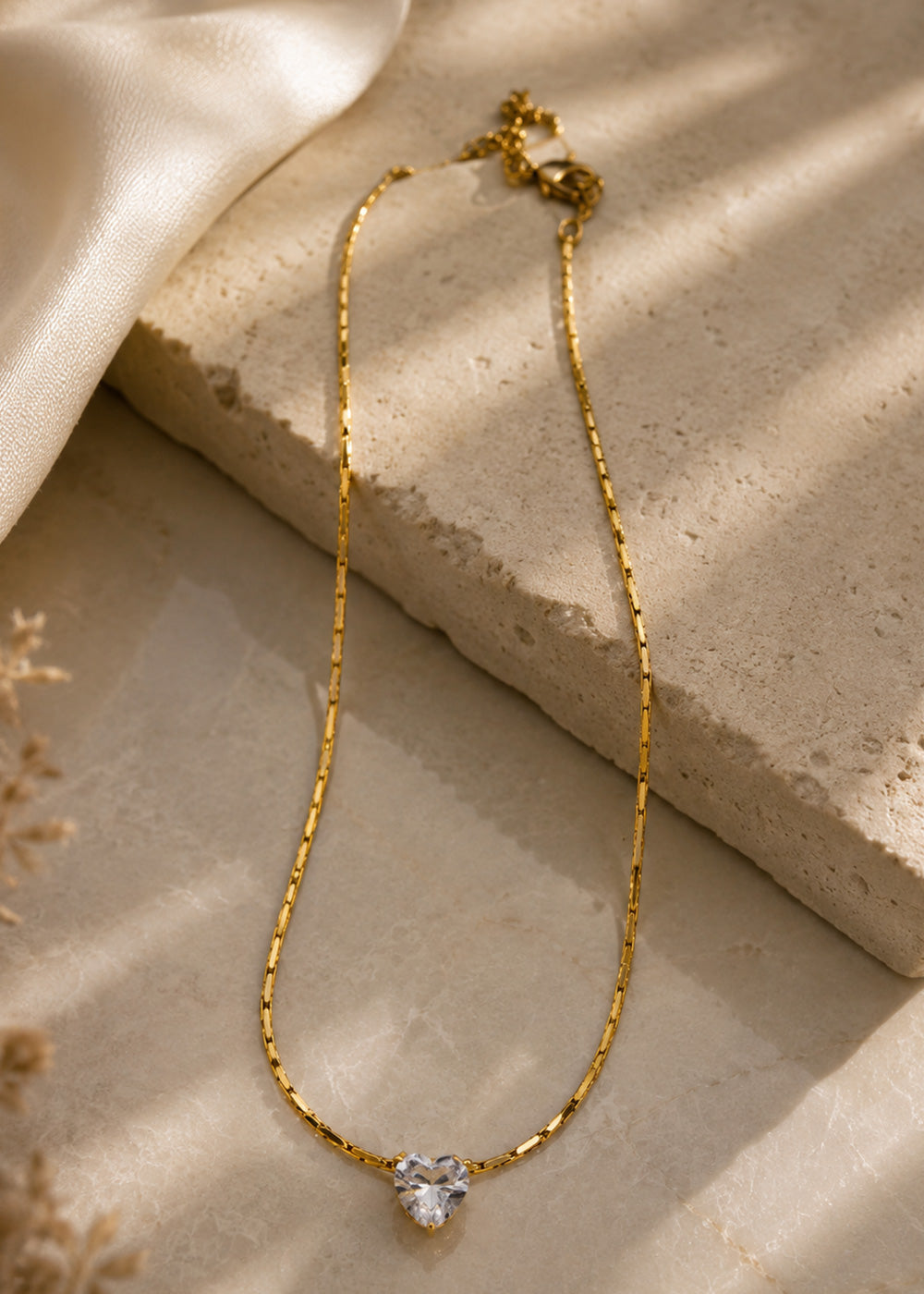 Minimal Crystal Pendant Necklace for Women